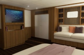 Interior of the sailing yacht Albatros - a Tukish gulet for charter